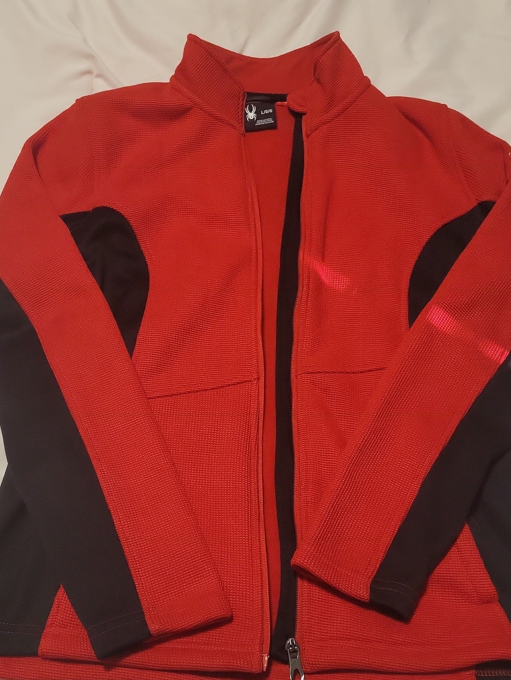 Spyder Red and Black Performance Full-Zip Jacket